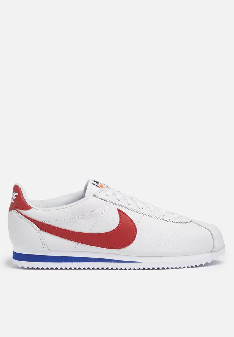 nike cortez red and white mens