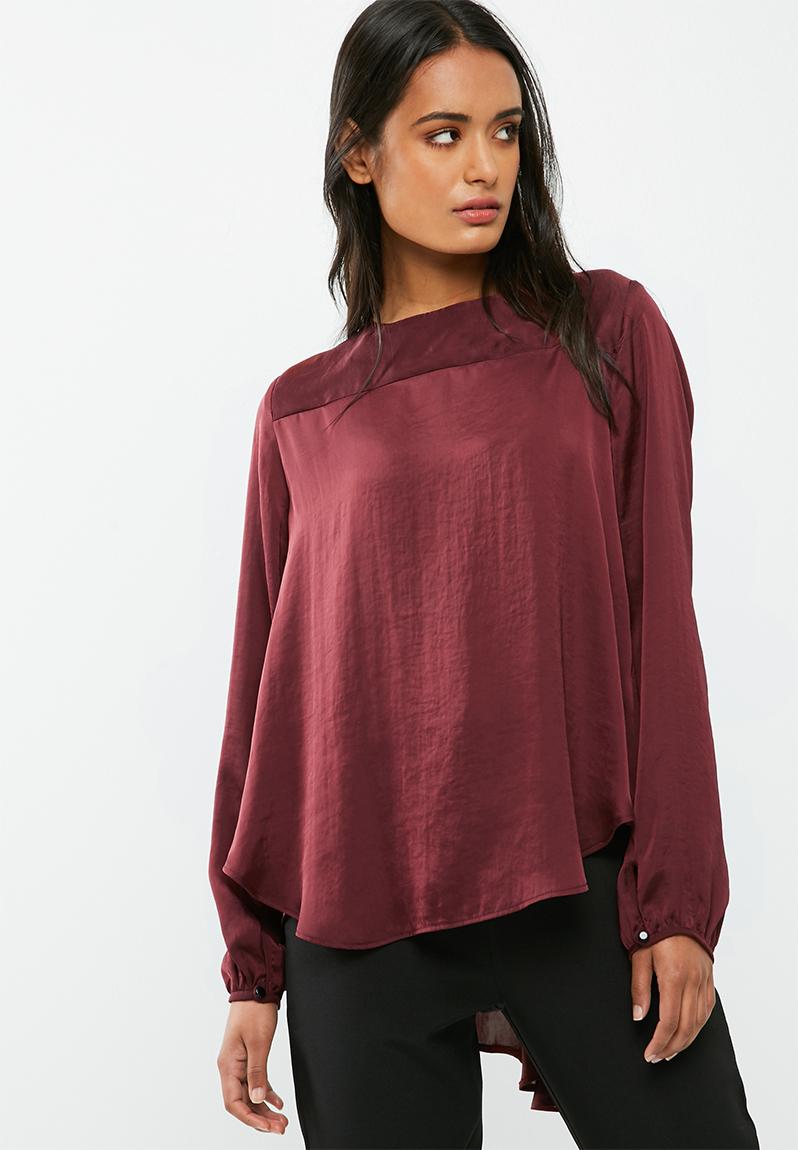 burgundy blouse uk