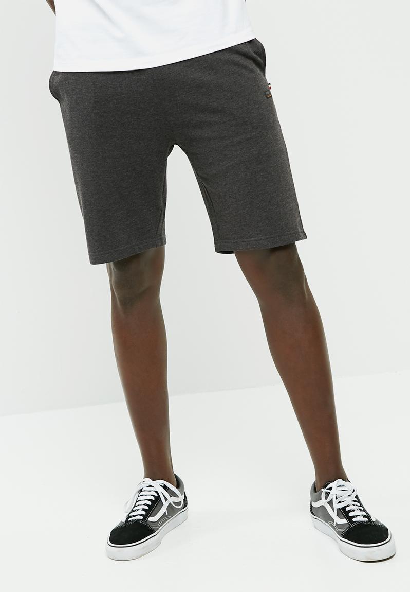 mens grey sweatpant shorts