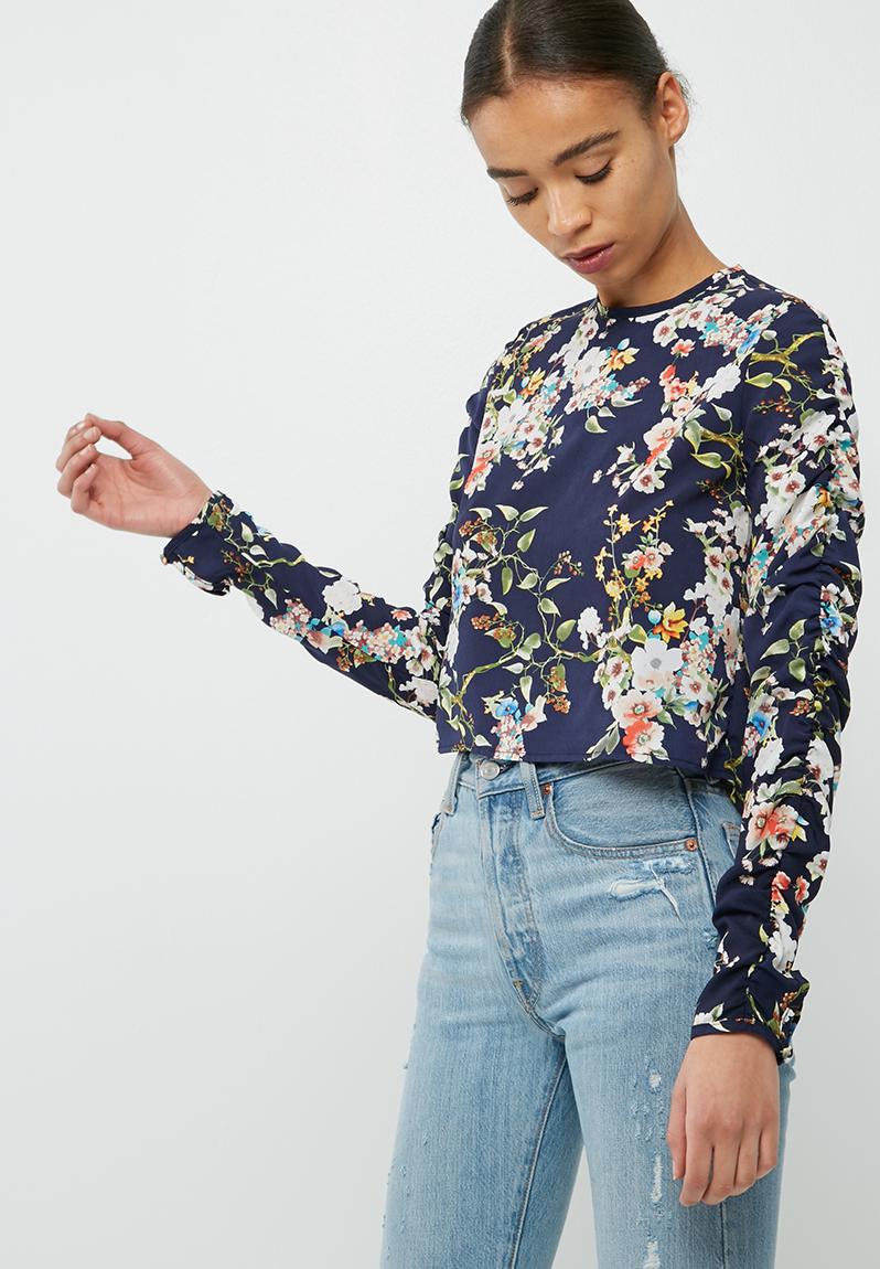 Ruched sleeve blouse - floral print dailyfriday Blouses | Superbalist.com