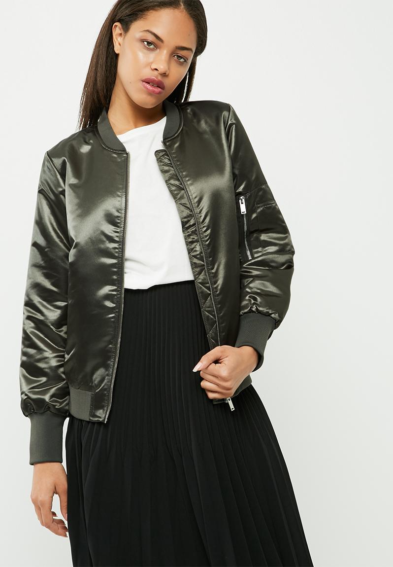 Grey Marble Women's Bomber Jacket