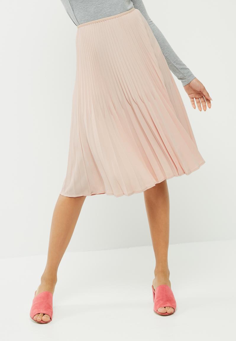 Luna pleated midi skirt - Peach whip Vero Moda Skirts | Superbalist.com