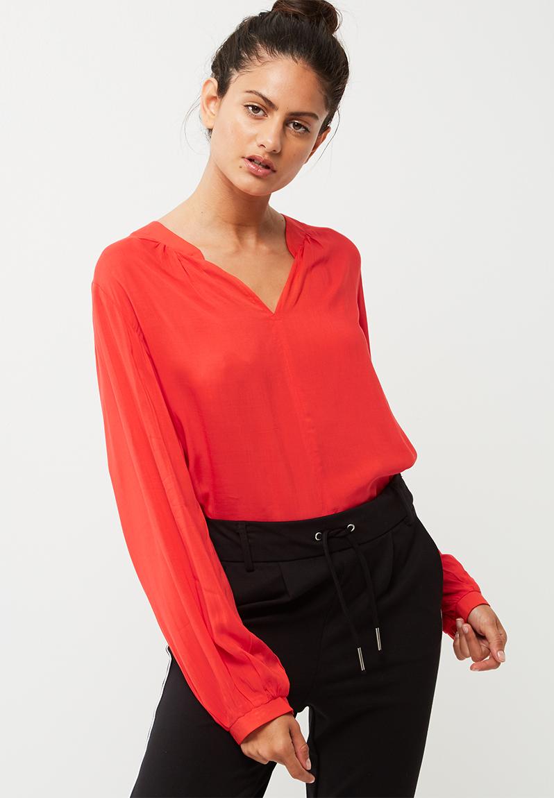 Soft gathered blouse - red dailyfriday Blouses | Superbalist.com