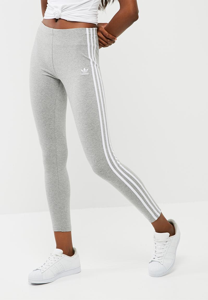 3stripe leggings - medium grey adidas Originals Bottoms | Superbalist.com