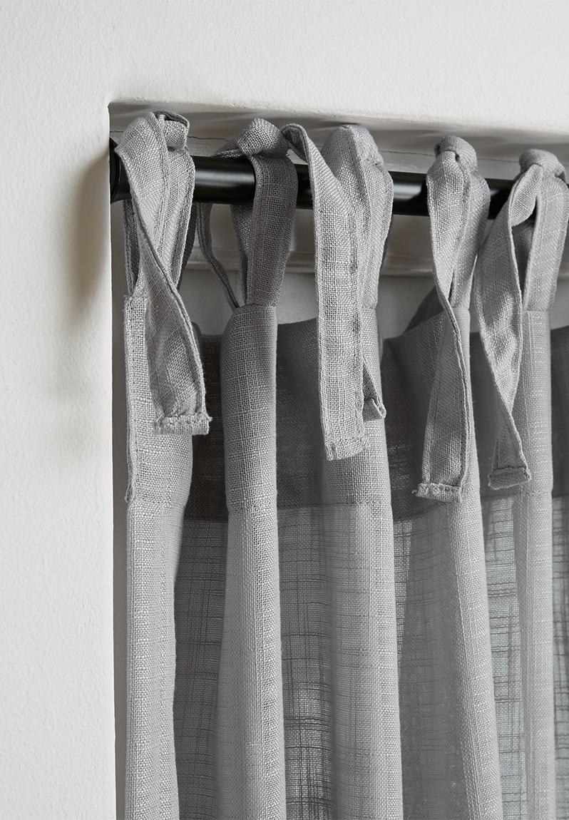 Tie top curtain - grey Sixth Floor Curtains | Superbalist.com