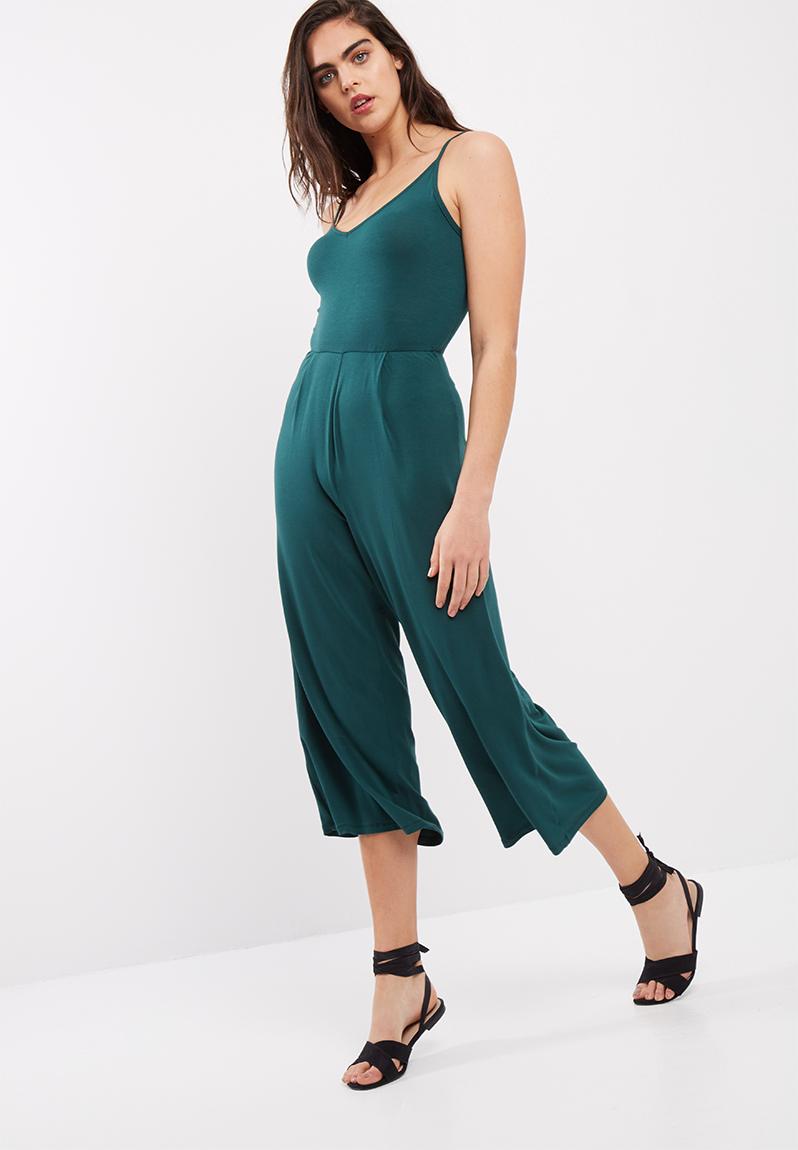 Cami culotte jumpsuit - forrest green dailyfriday Jumpsuits & Playsuits ...