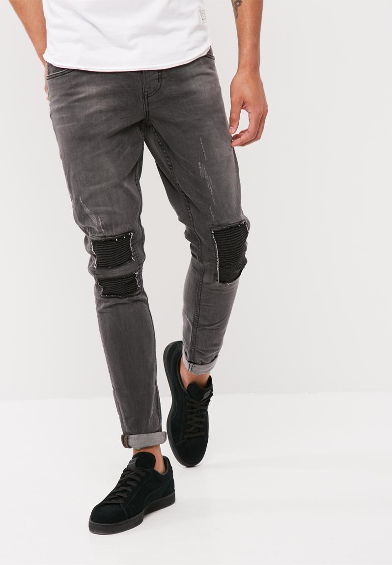 Trench skinny jeans - mid black S.P.C.C. Men | Superbalist.com