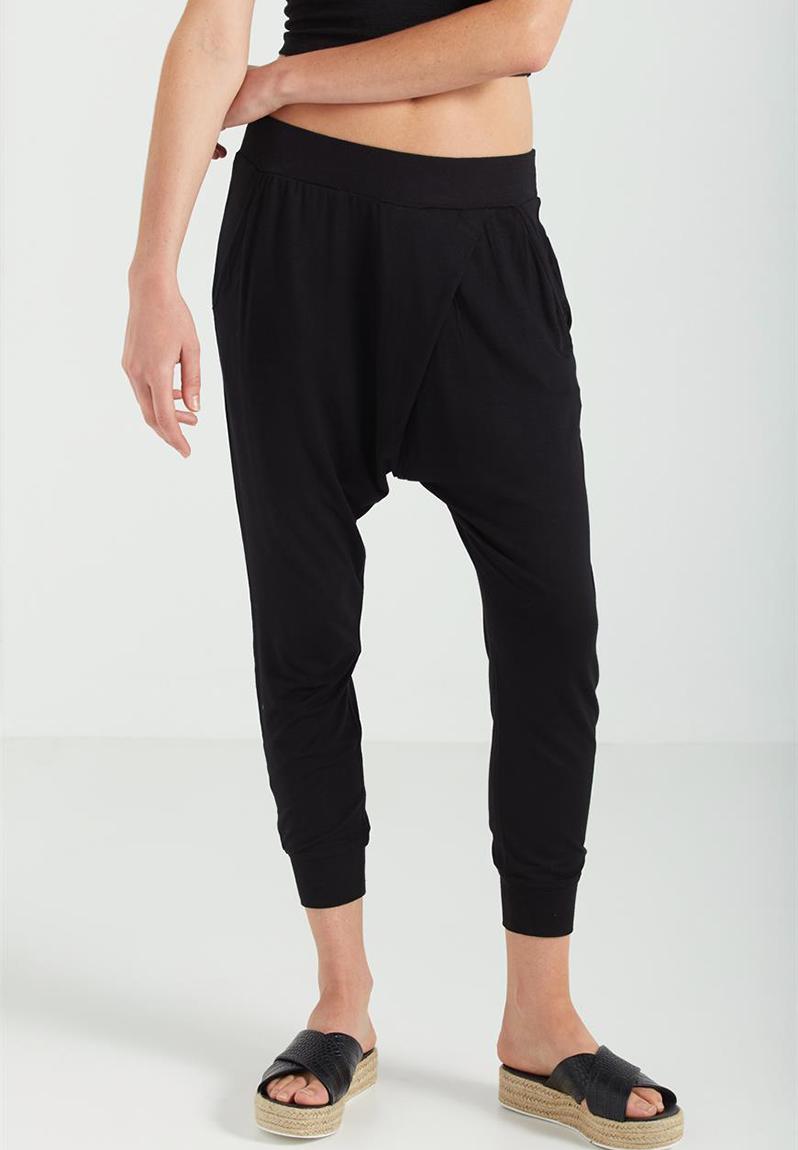 Relaxed wrap jersey pant - black Cotton On Trousers | Superbalist.com