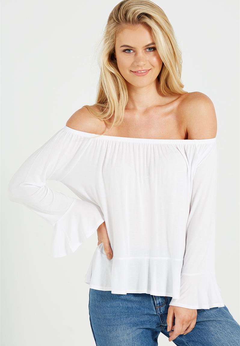 Pegi off the shoulder top - white Cotton On Blouses | Superbalist.com