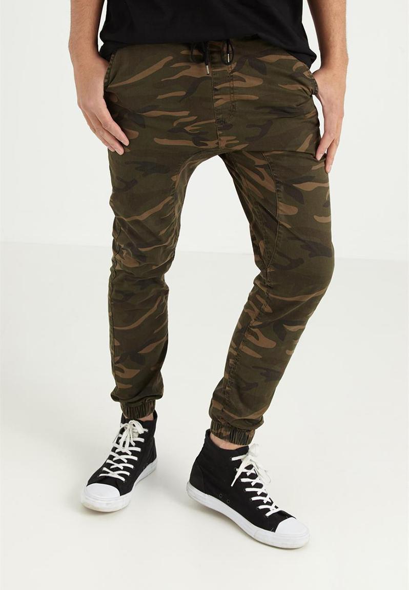 Drake cuffed pants - Khaki camo Cotton On Pants & Chinos | Superbalist.com