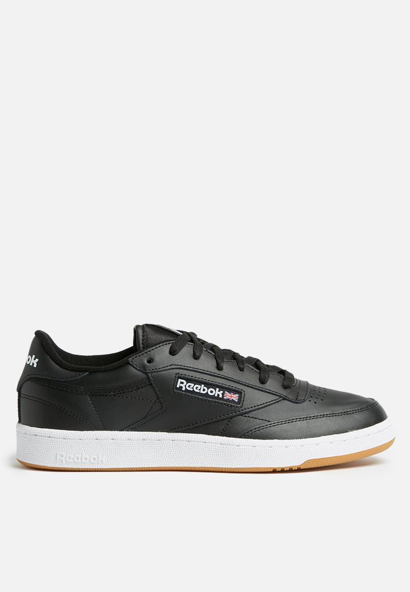 reebok club c 85 black suede gum sole