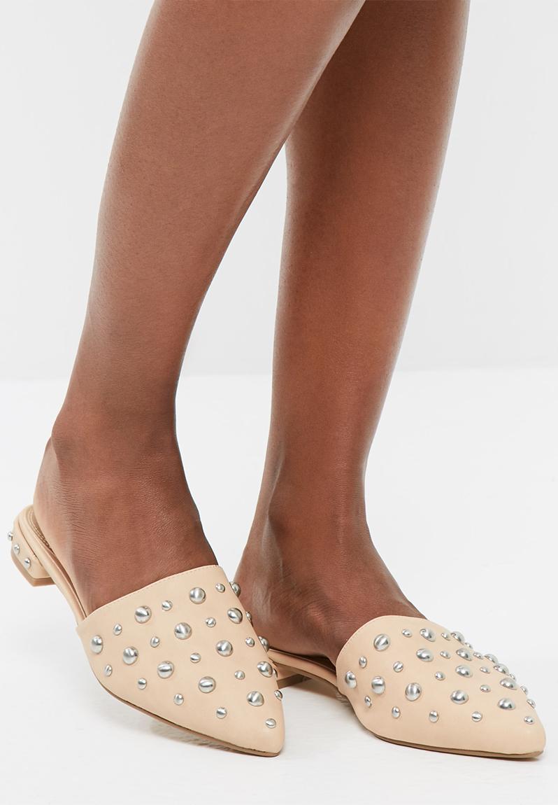 Studded slider - nude Missguided Pumps 