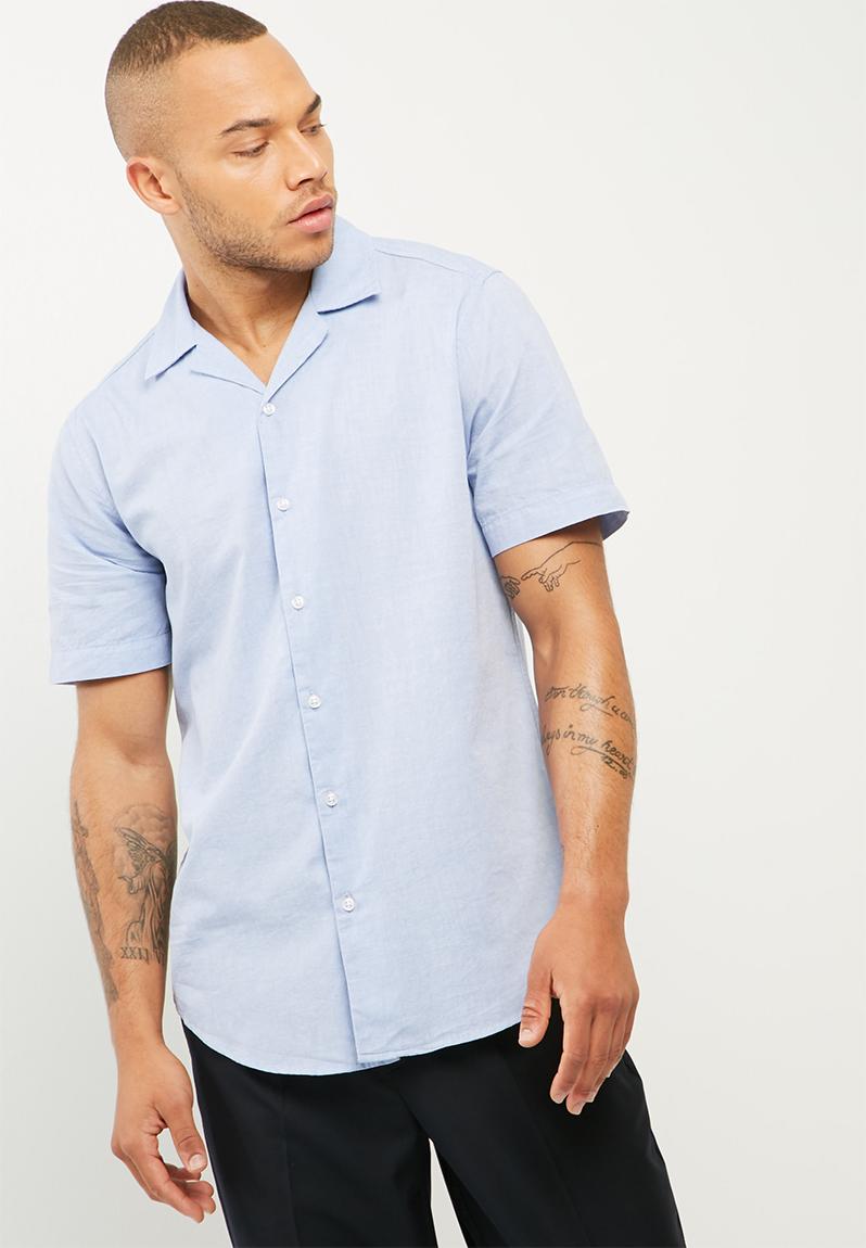 Regular fit s/s cuban shirt pale blue basicthread Shirts | Superbalist.com