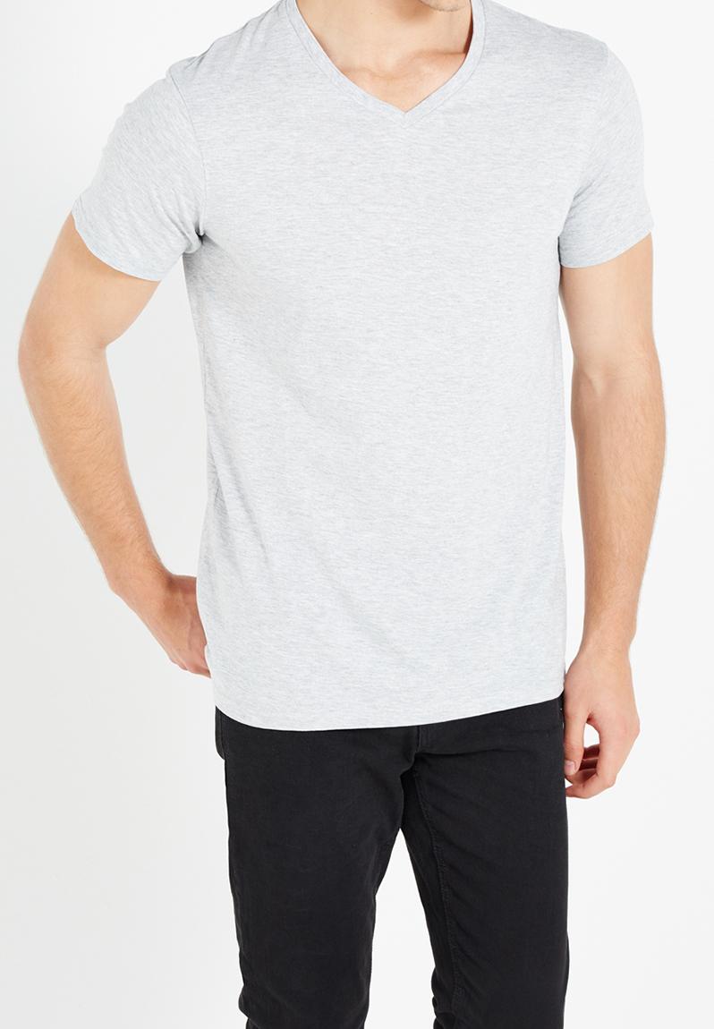 Essential vee neck - grey melange Cotton On T-Shirts & Vests ...