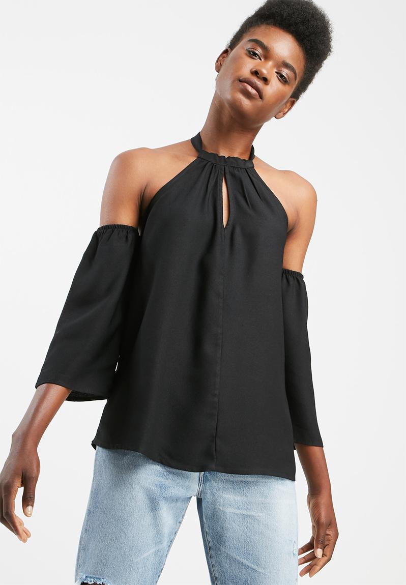 Knotted keyhole blouse - black dailyfriday Blouses | Superbalist.com