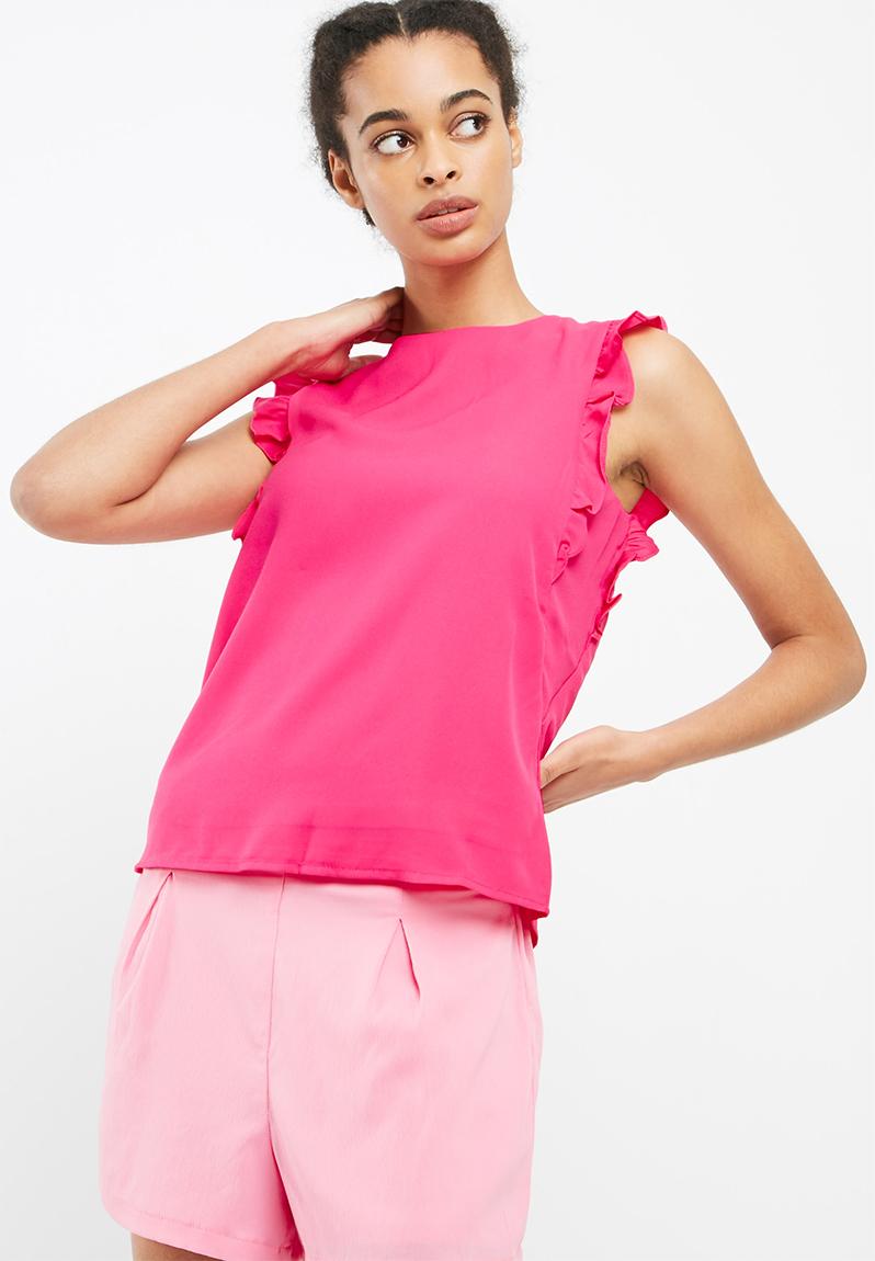 Vegas frill top - Beetroot purple Vero Moda Blouses | Superbalist.com