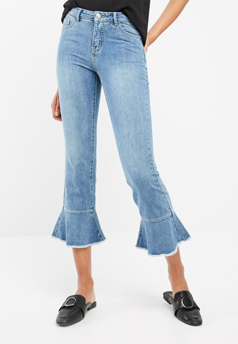 Sam ruffle flared jeans - Light blue denim Vero Moda Jeans ...