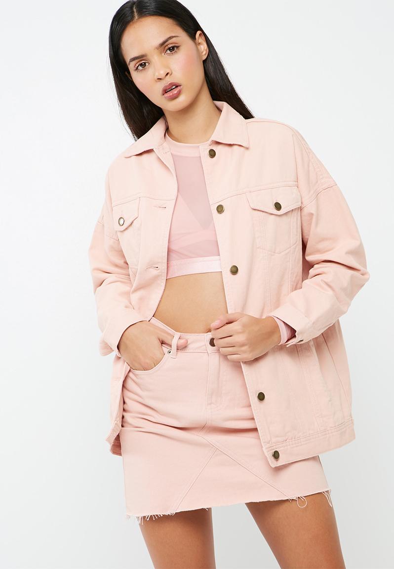 Tia oversized denim jacket - pastel pink dailyfriday Jackets ...