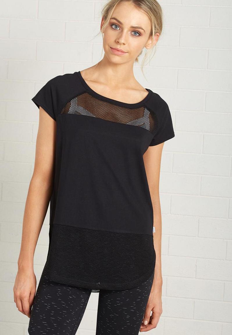 black mesh tshirt