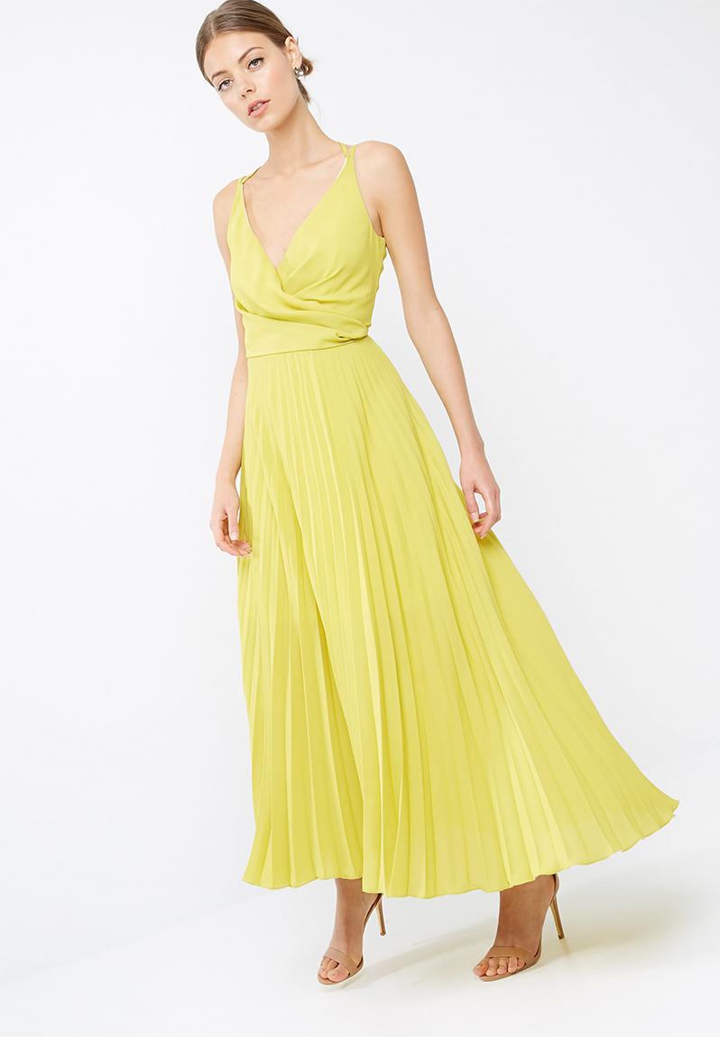 Sunray pleated maxi dress - chartreuse dailyfriday Casual | Superbalist.com