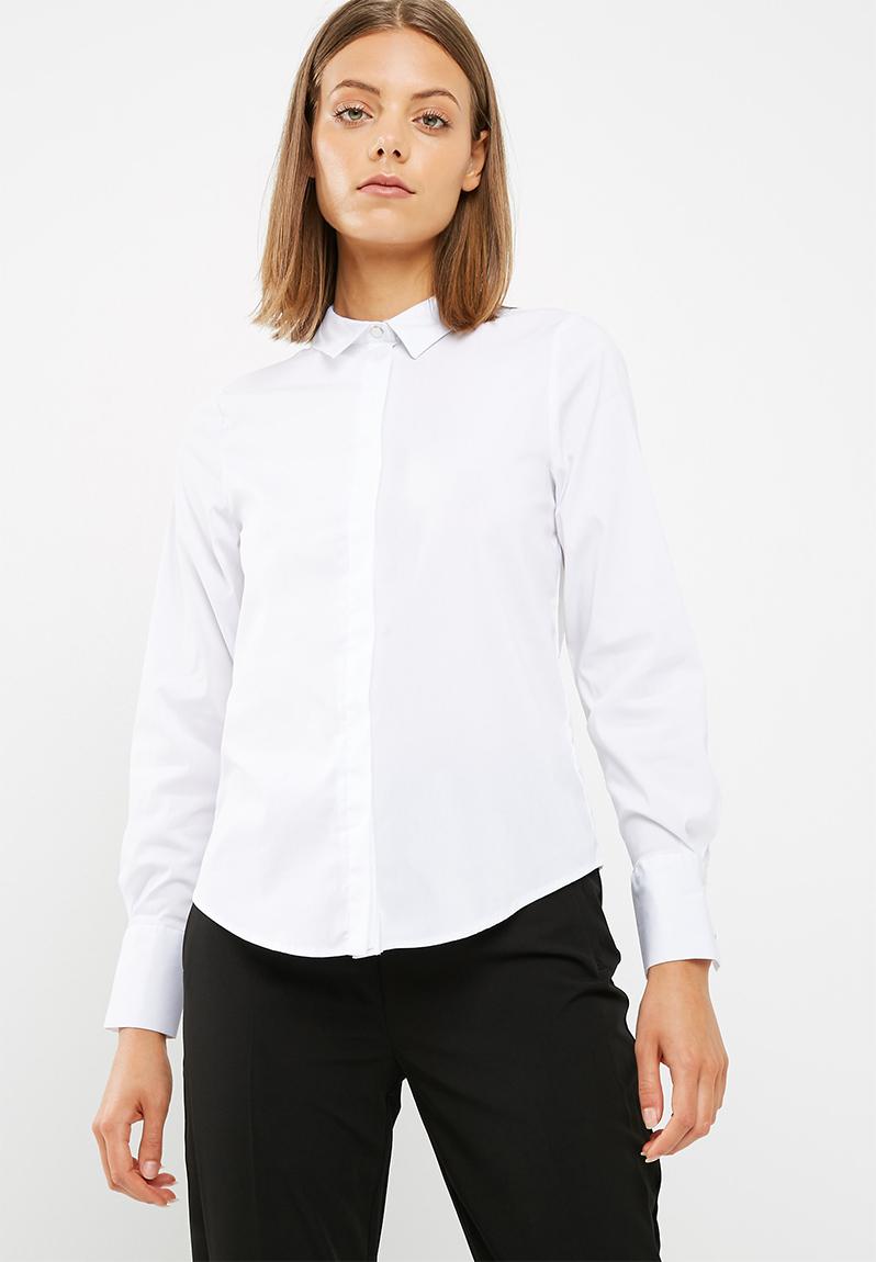 Long sleeve work shirt - white New Look Shirts | Superbalist.com