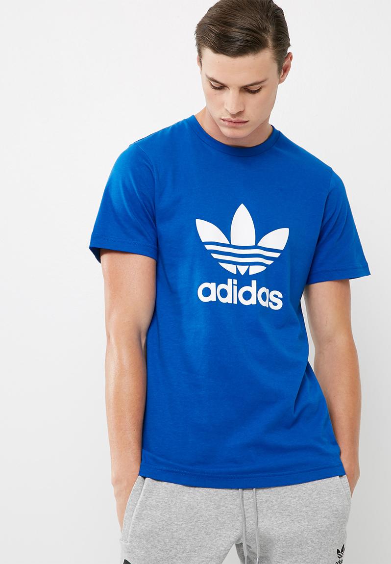 Originals trefoil tee - blue/white adidas Originals T-Shirts ...