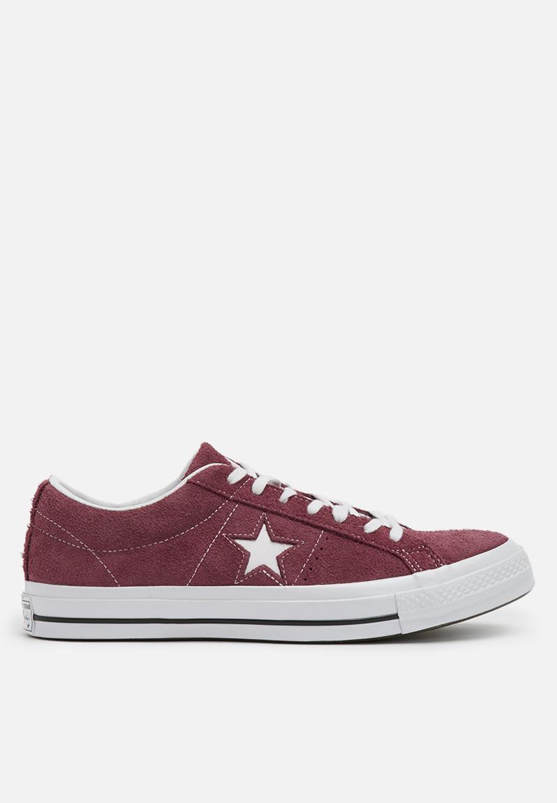 Converse Cons One Star Vintage Suede OX - Deep Bordeaux Converse ...