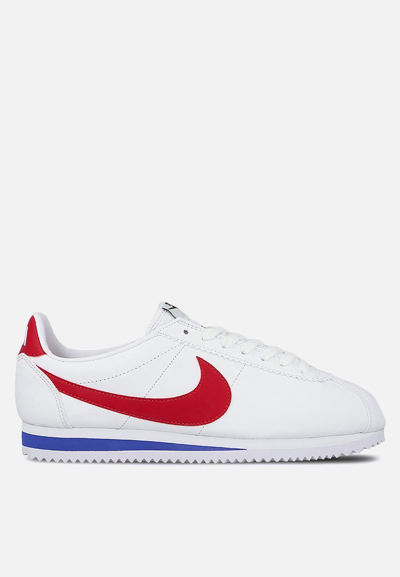 Nike Classic Cortez Leather - white/varsity red-varsity royal Nike ...