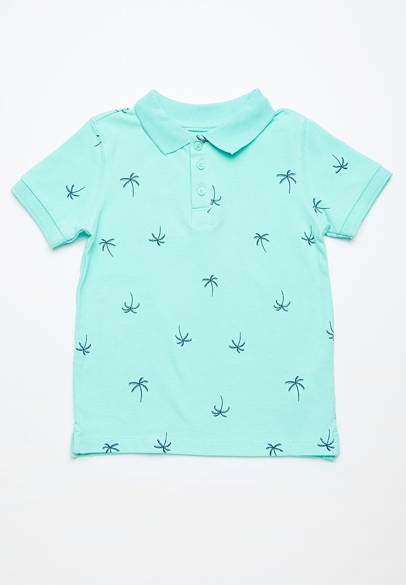 Kids kenny3 polo - sphere mint/palms Cotton On Tops | Superbalist.com