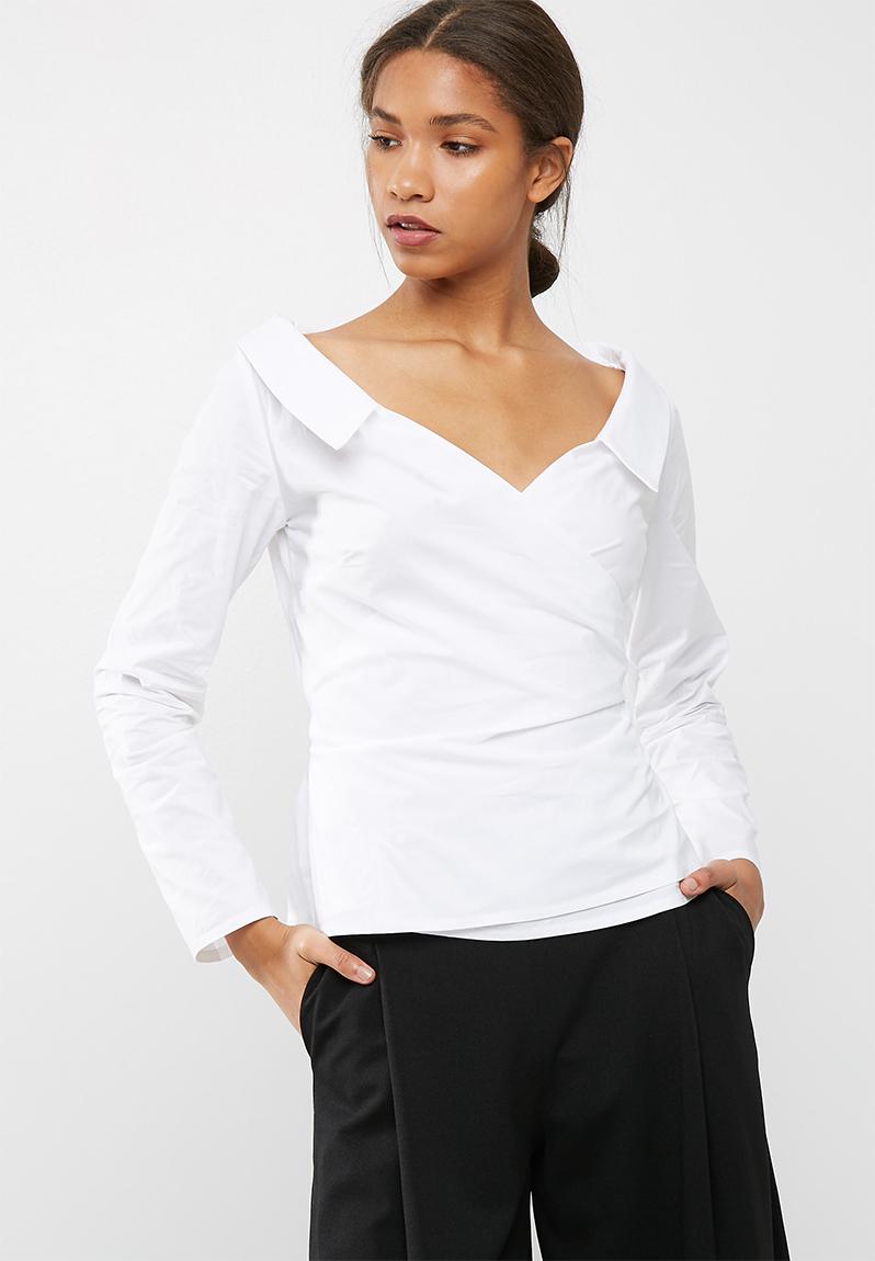 white wrap shirts