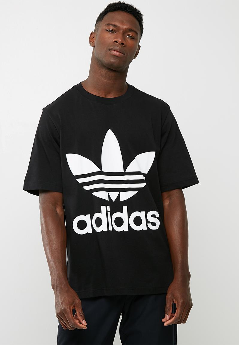 Mens oversized trefoil tee - black/white adidas Originals T-Shirts ...