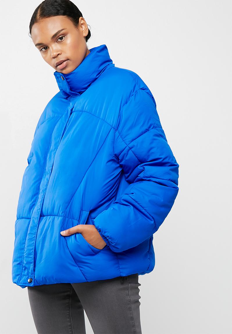 Ultimate oversized puffer jacket - Blue Missguided Jackets ...
