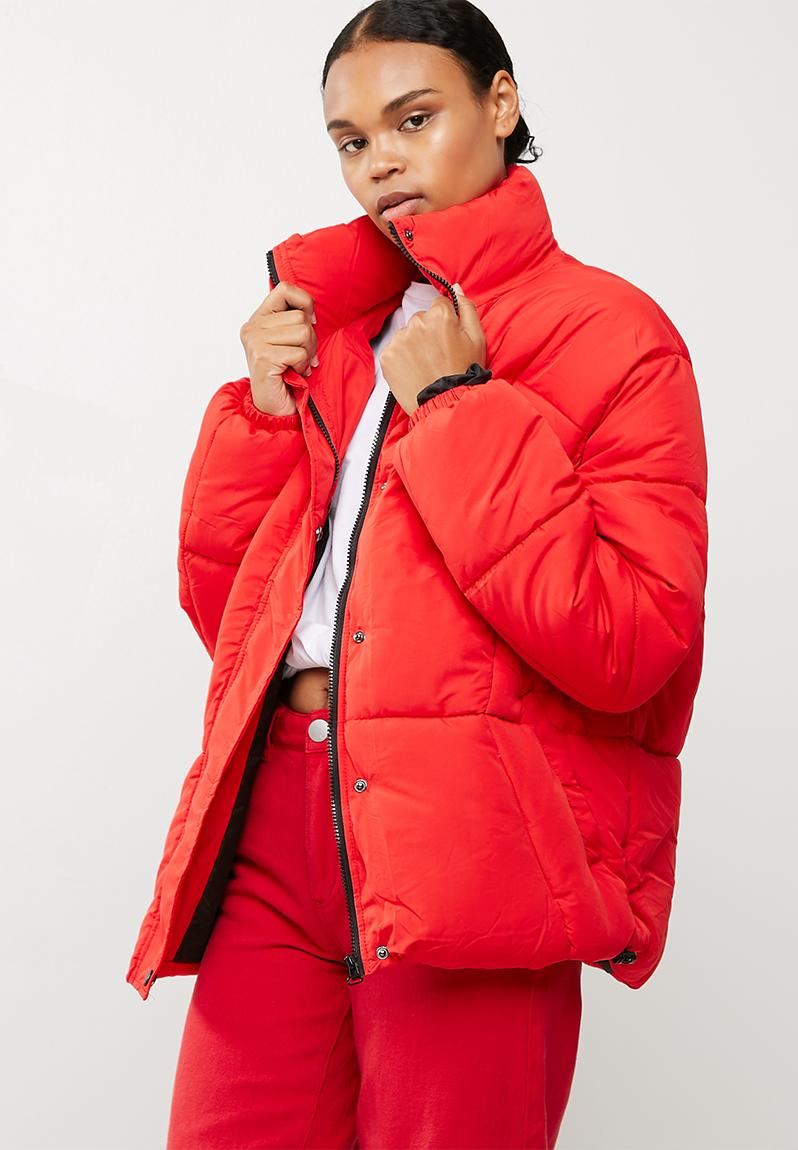 Ultimate oversized puffer jacket - Red Missguided Jackets | Superbalist.com