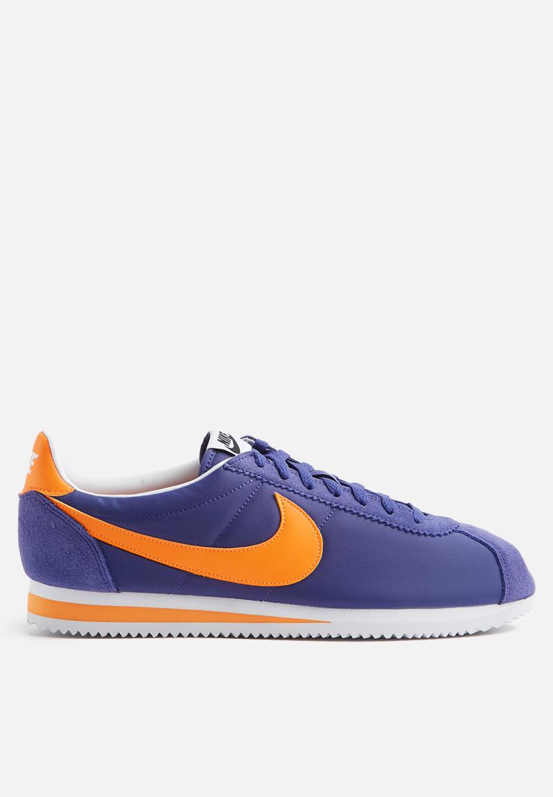 nike cortez blue yellow