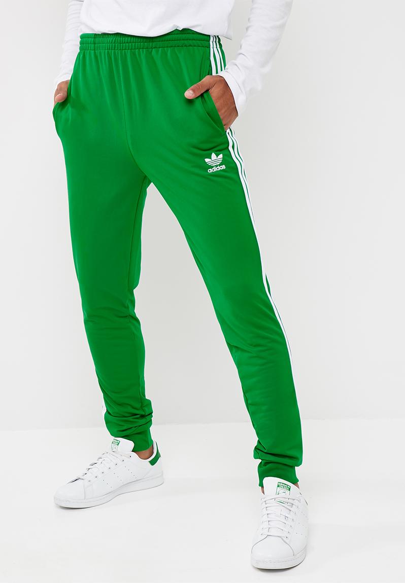 Mens Tricot Cuffed Pants - Green - White adidas Originals Sweatpants ...