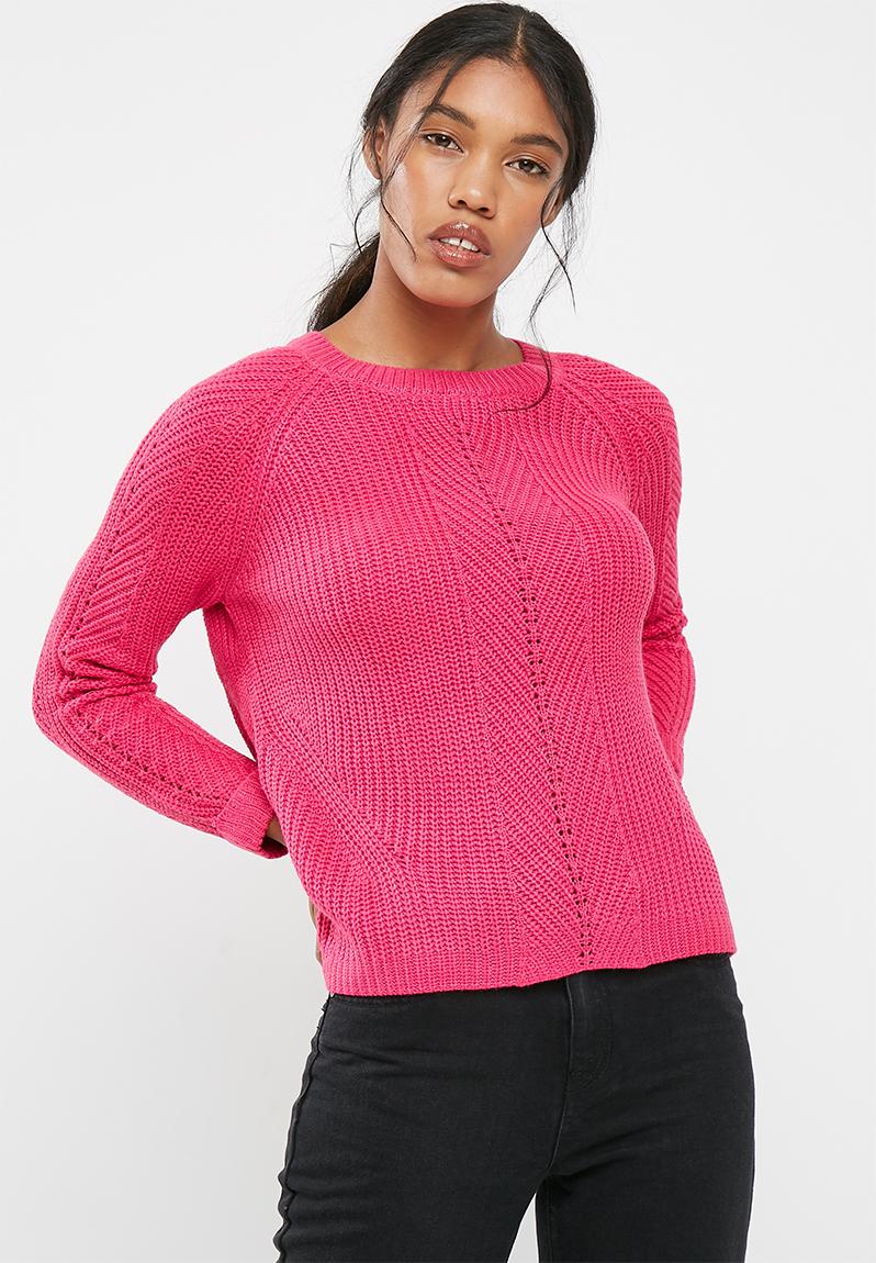 Jemma knit sweater - Pink peacock ONLY Knitwear | Superbalist.com