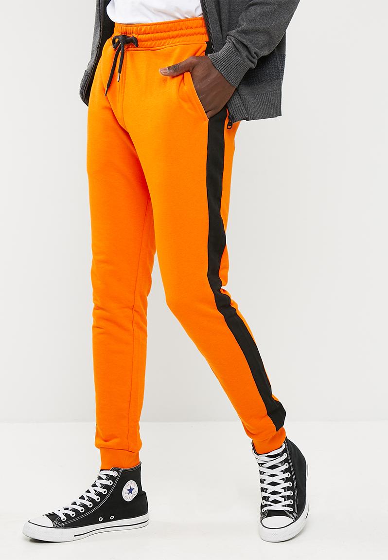 Elliot side stripe sweat pant - orange Only &amp; Sons Pants ...