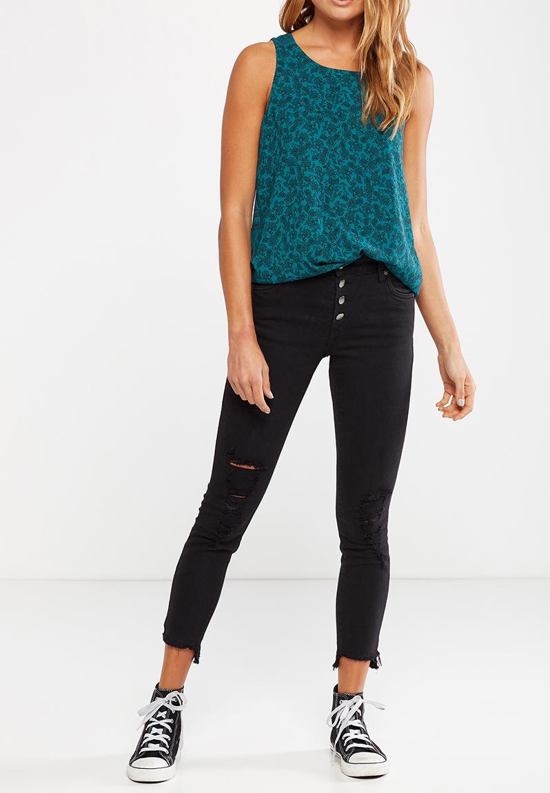 Mid rise grazer skinny jeans 2 - Black Night Rips Cotton On Jeans | Superbalist.com