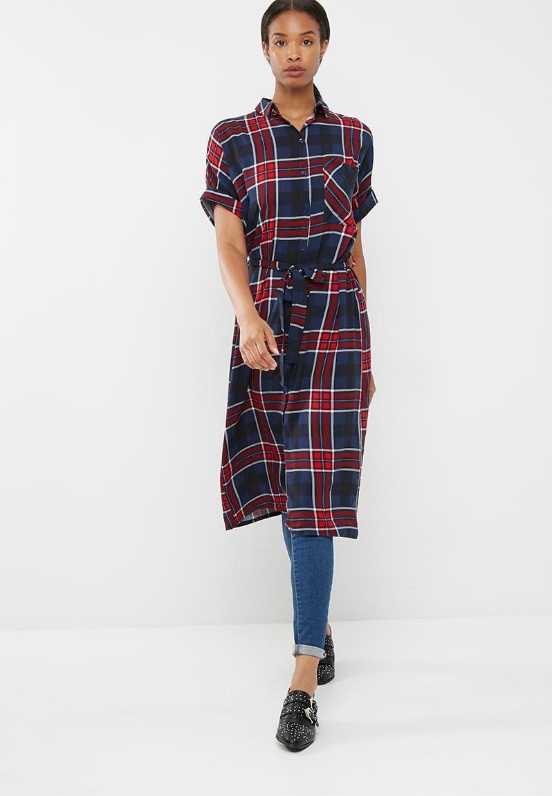 Renee C.
 Drop Shoulder Midi Shirt Dress