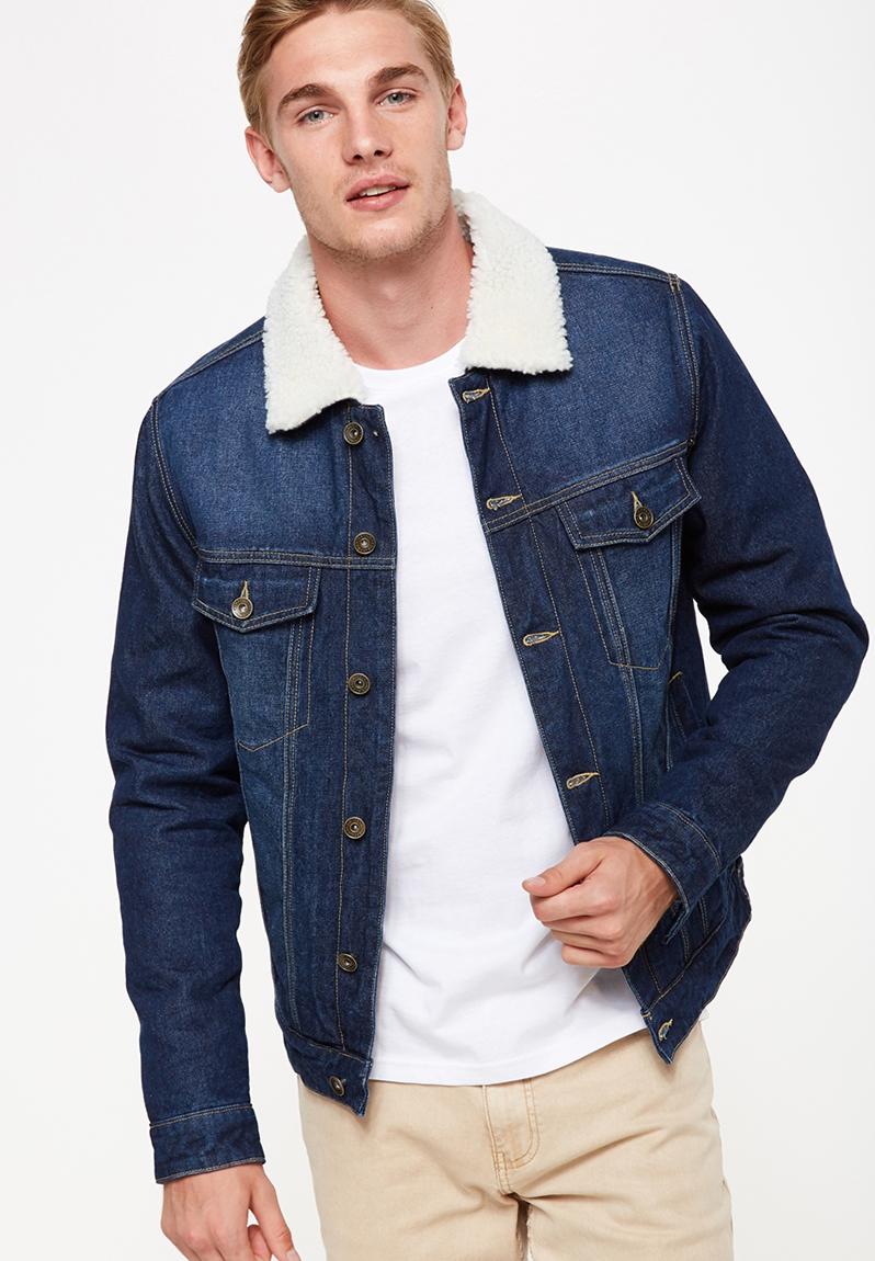 Borg denim jacket - raw rinse Cotton On Jackets | Superbalist.com