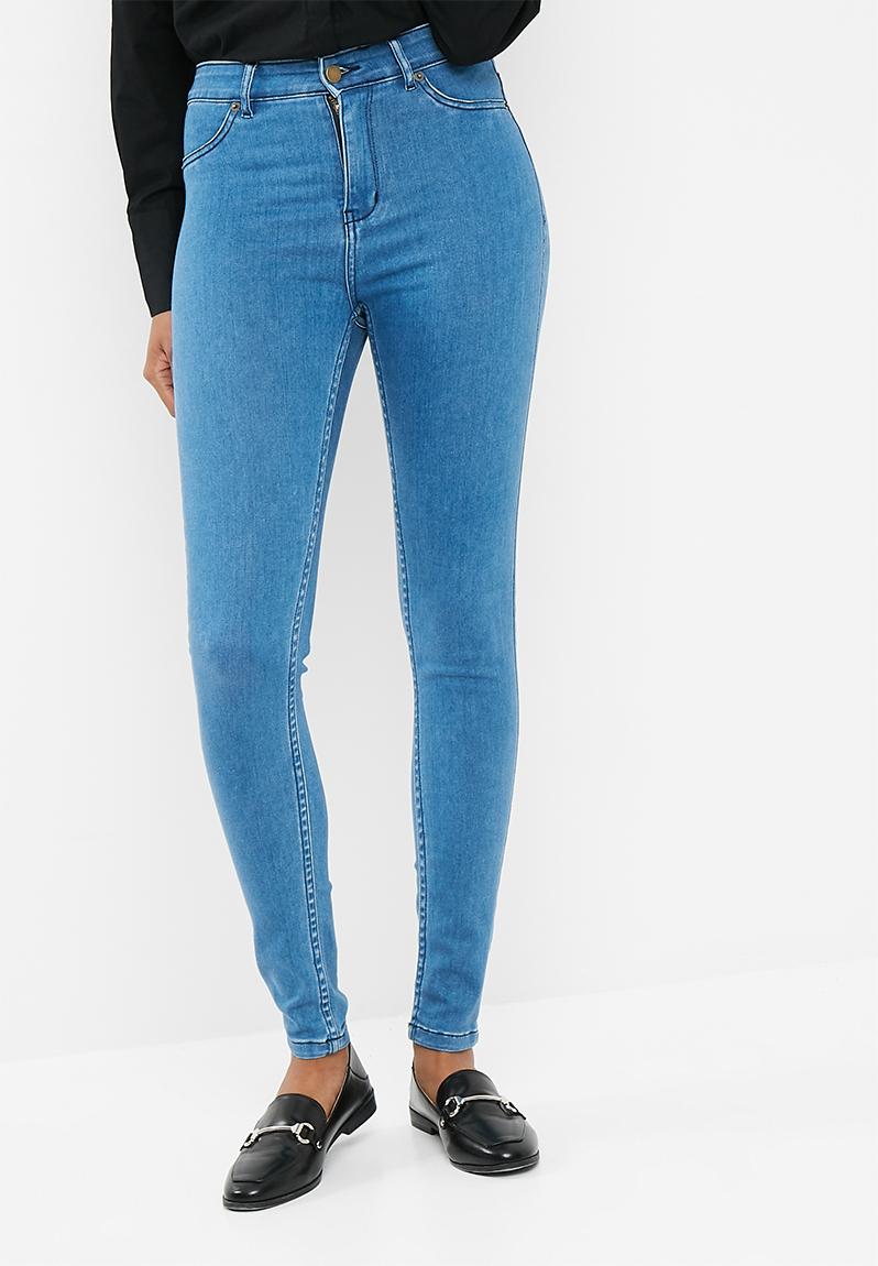 High waisted super stretch jeggings - bleach wash dailyfriday Jeans ...