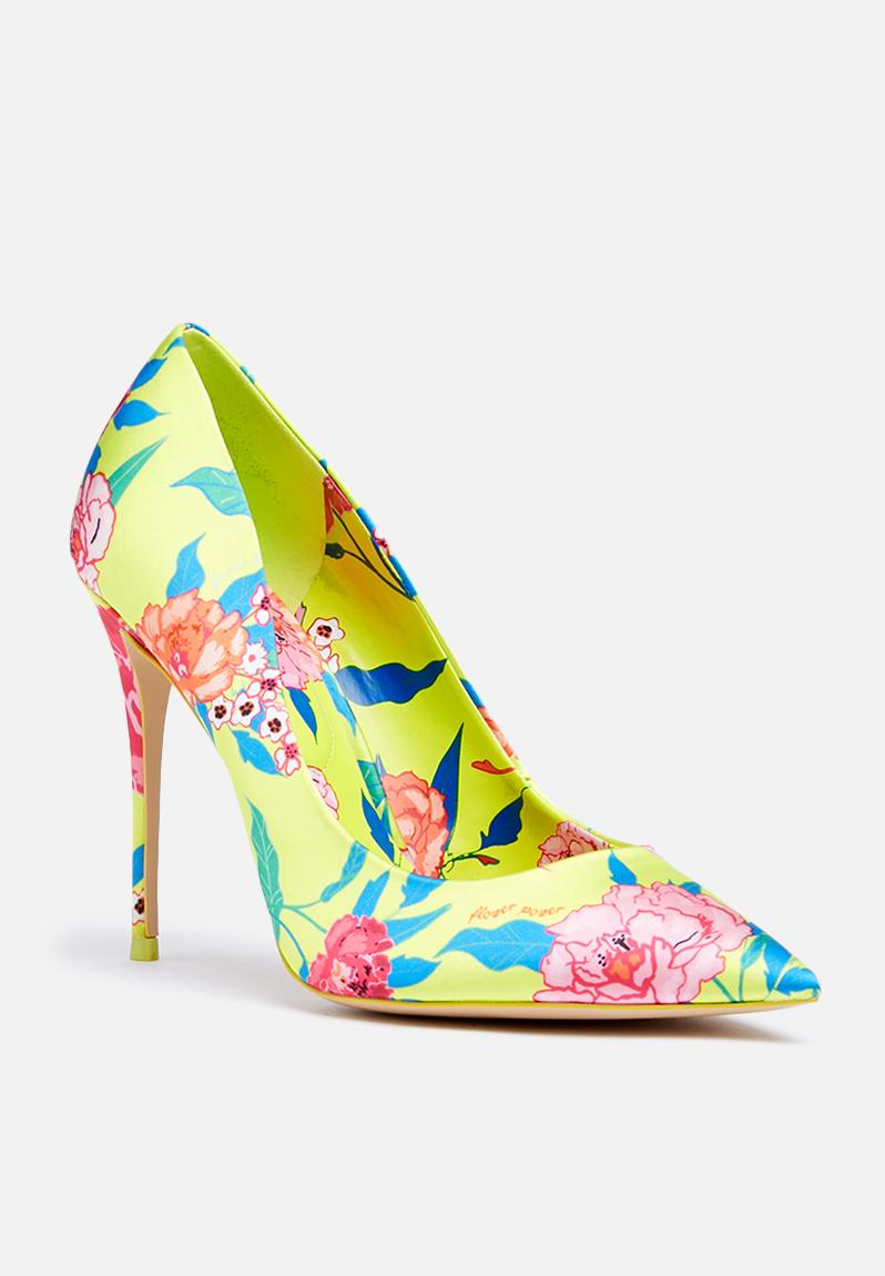 aldo yellow snakeskin heels