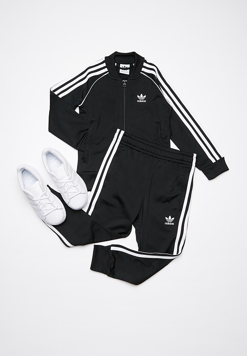 kids black adidas tracksuit