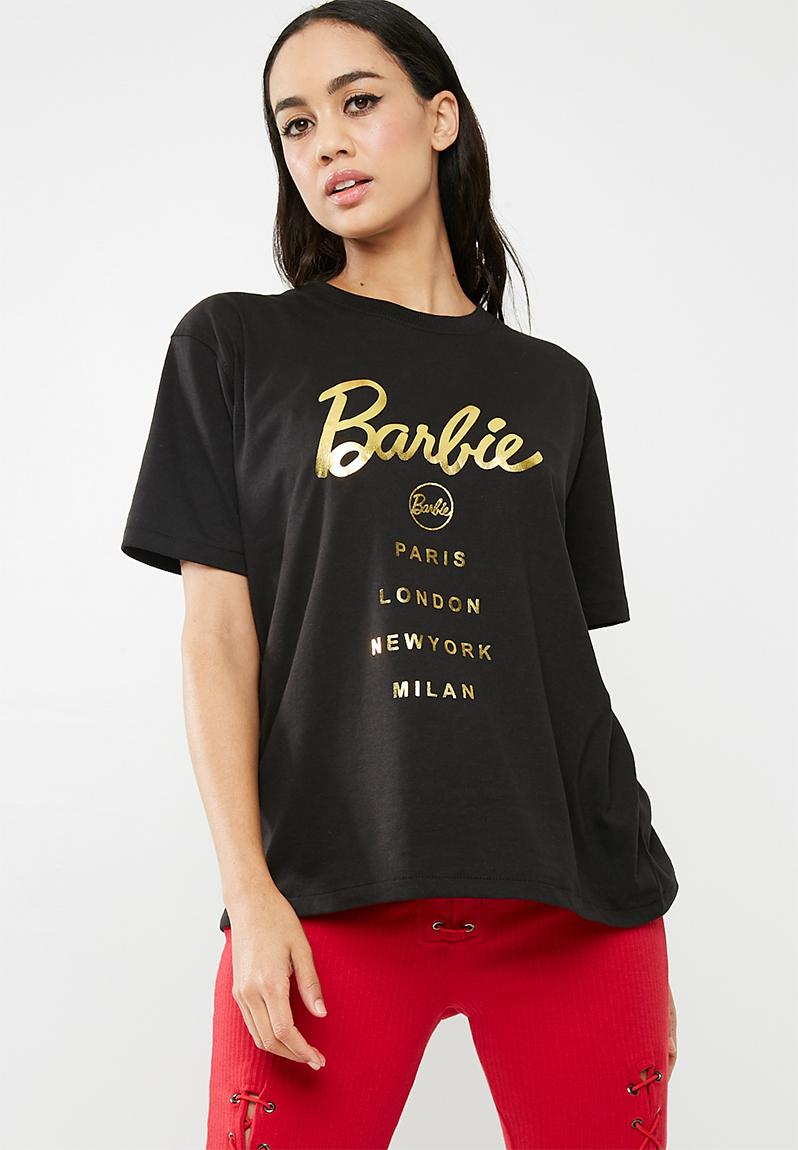 Barbie x Missguided logo t-shirt - Black Missguided T-Shirts, Vests ...