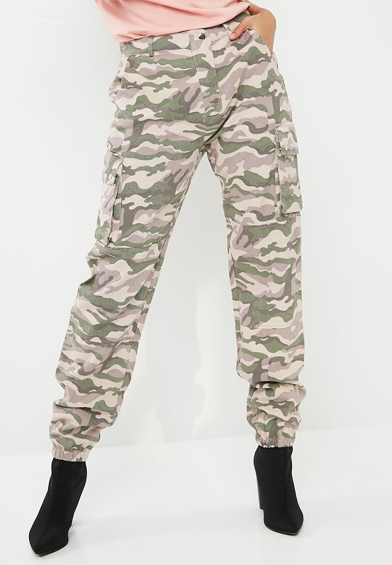 Premium nude camo trousers - Blush Missguided Trousers | Superbalist.com