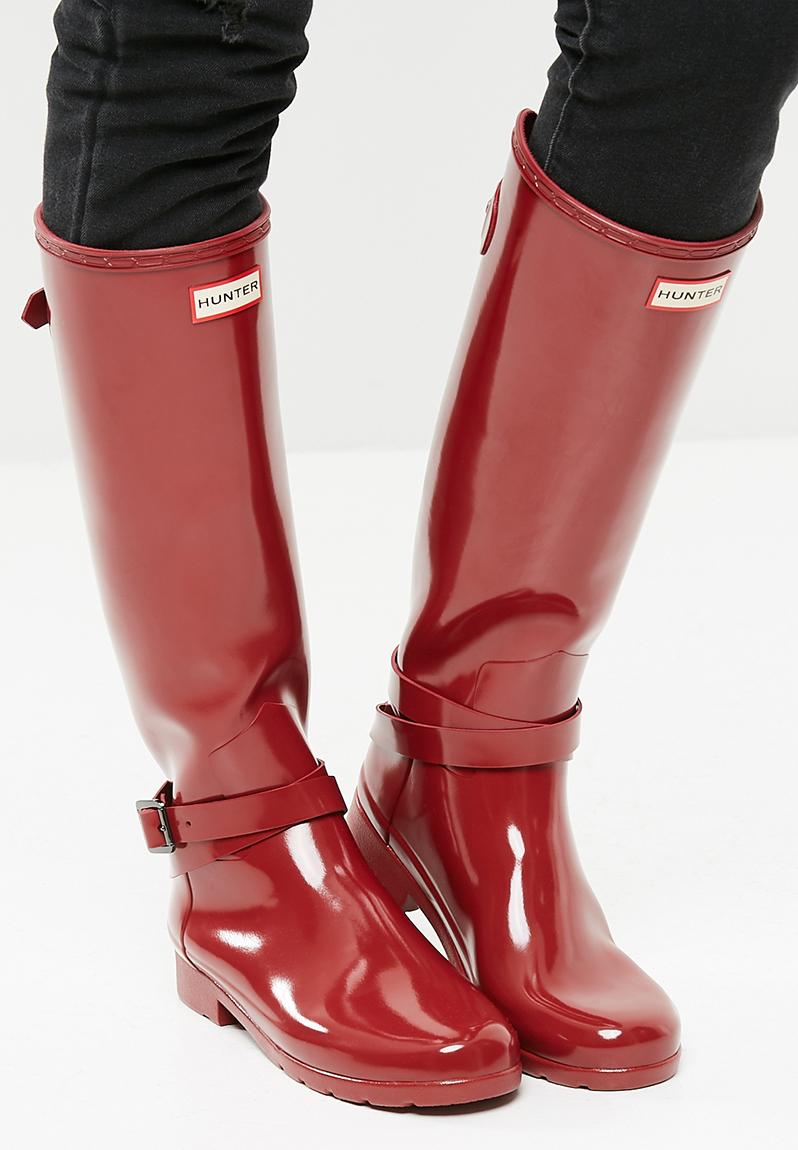 red ankle hunter boots