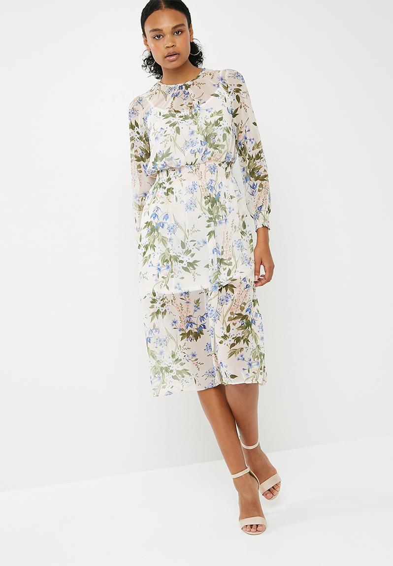 Sophie Half Sleeves Floral Cotton Dress