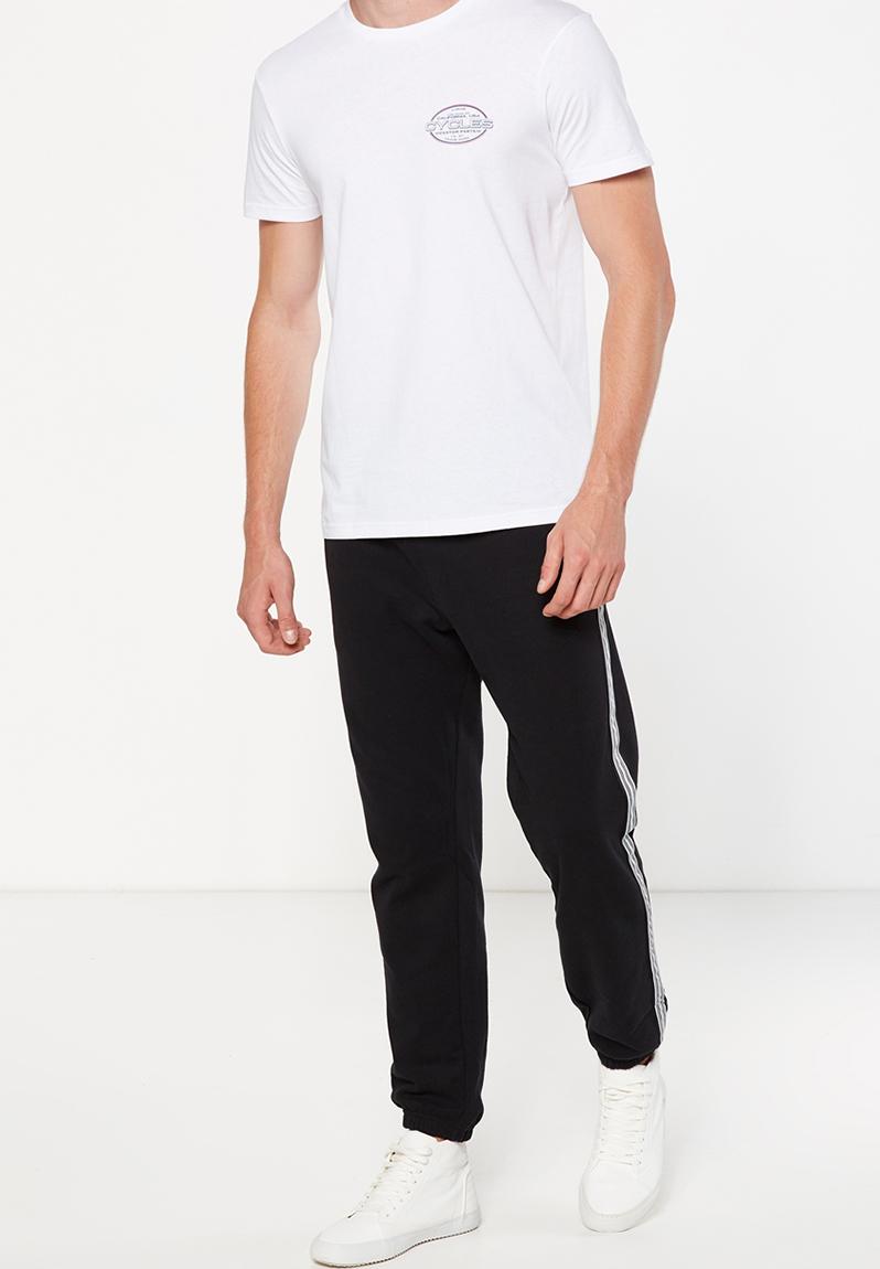 Classic track jogger - black/white stripe Cotton On Pants & Chinos ...