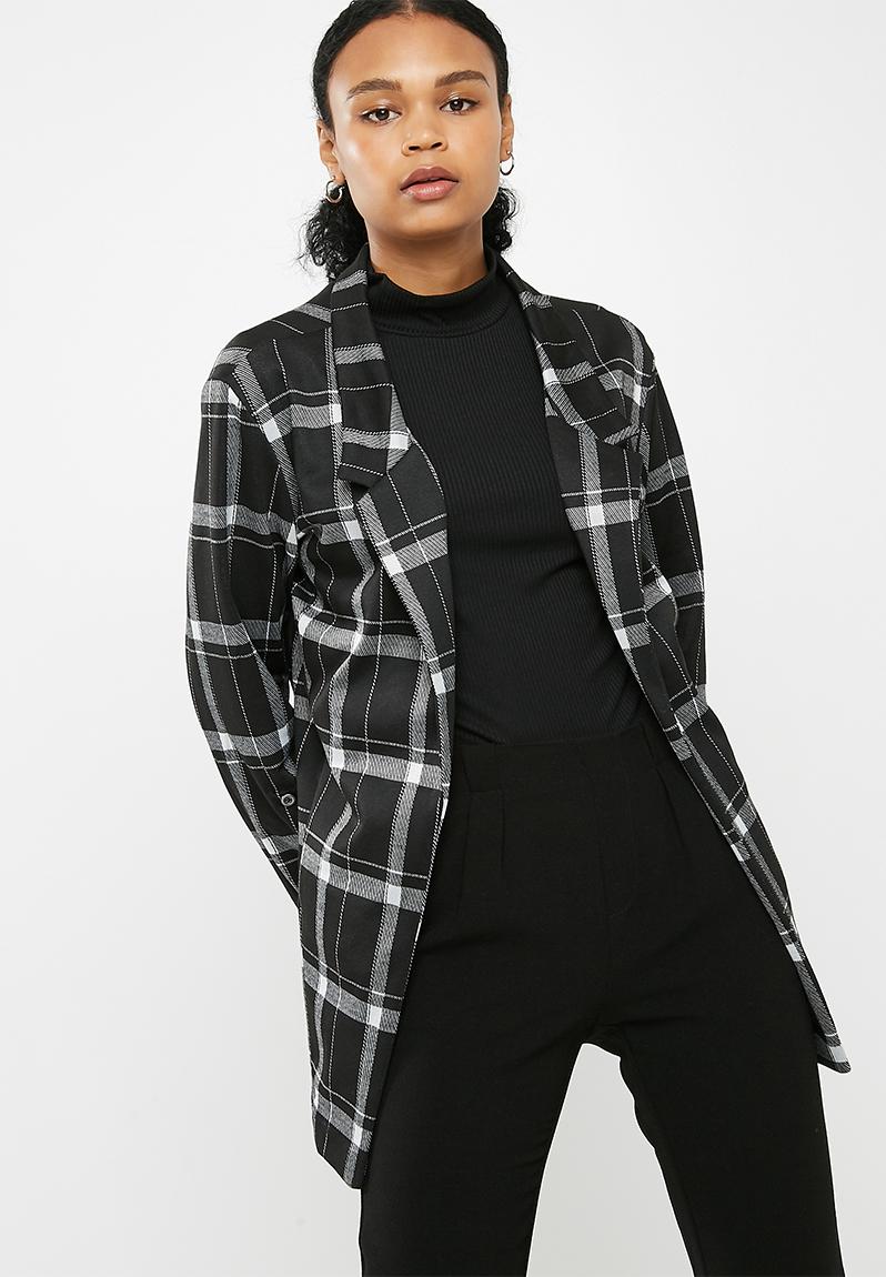 Unlined knit blazer - black check dailyfriday Jackets | Superbalist.com