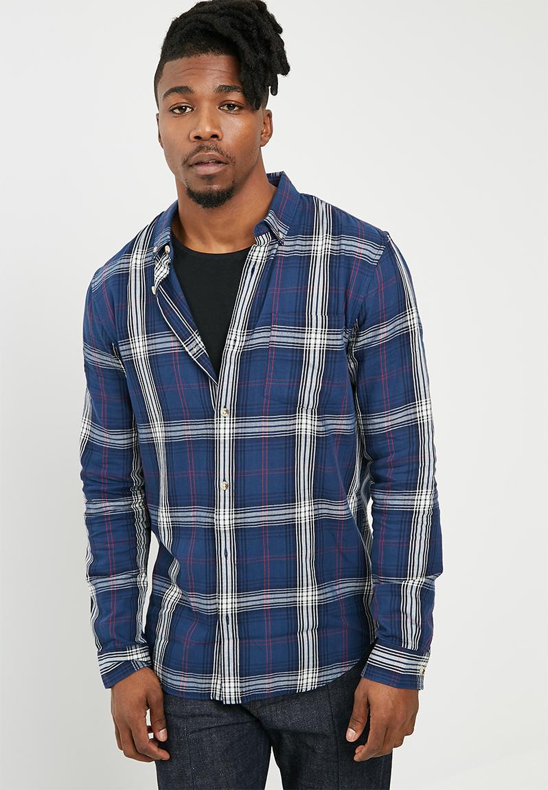 men's long sleeve check shirt